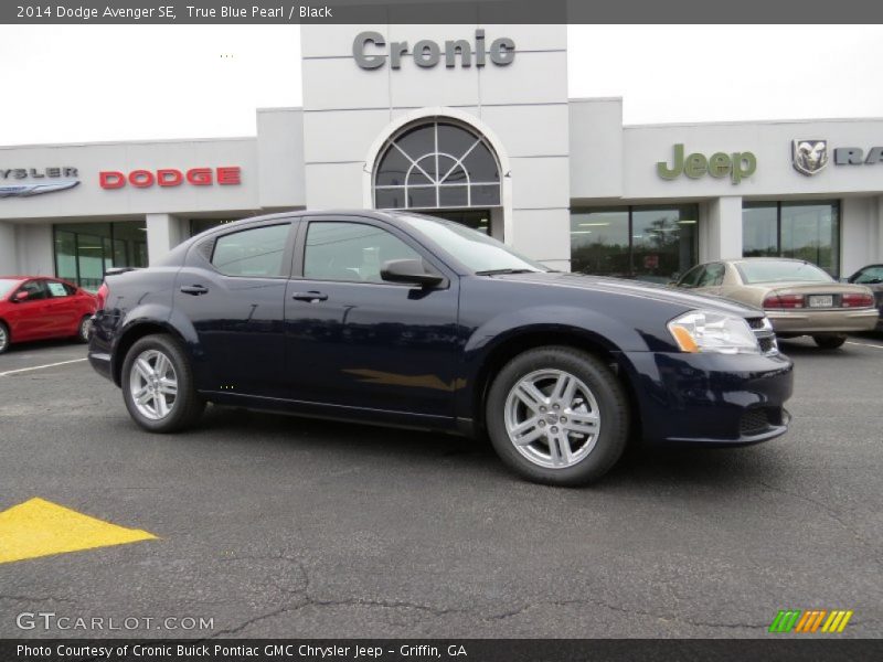 True Blue Pearl / Black 2014 Dodge Avenger SE