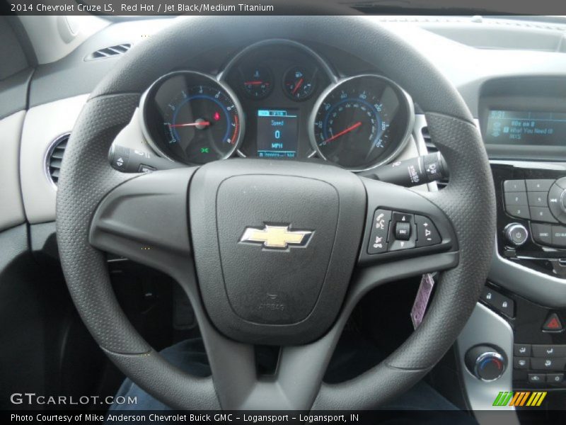 Red Hot / Jet Black/Medium Titanium 2014 Chevrolet Cruze LS