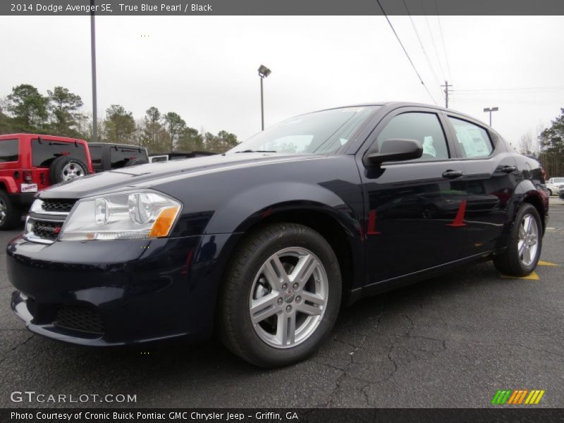 True Blue Pearl / Black 2014 Dodge Avenger SE