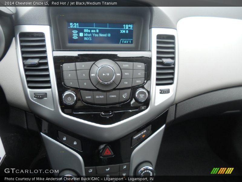 Red Hot / Jet Black/Medium Titanium 2014 Chevrolet Cruze LS
