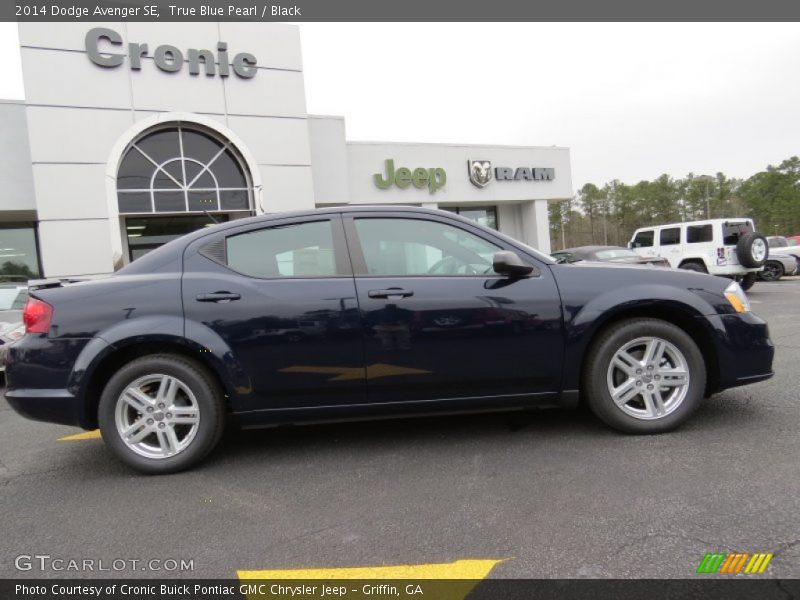 True Blue Pearl / Black 2014 Dodge Avenger SE
