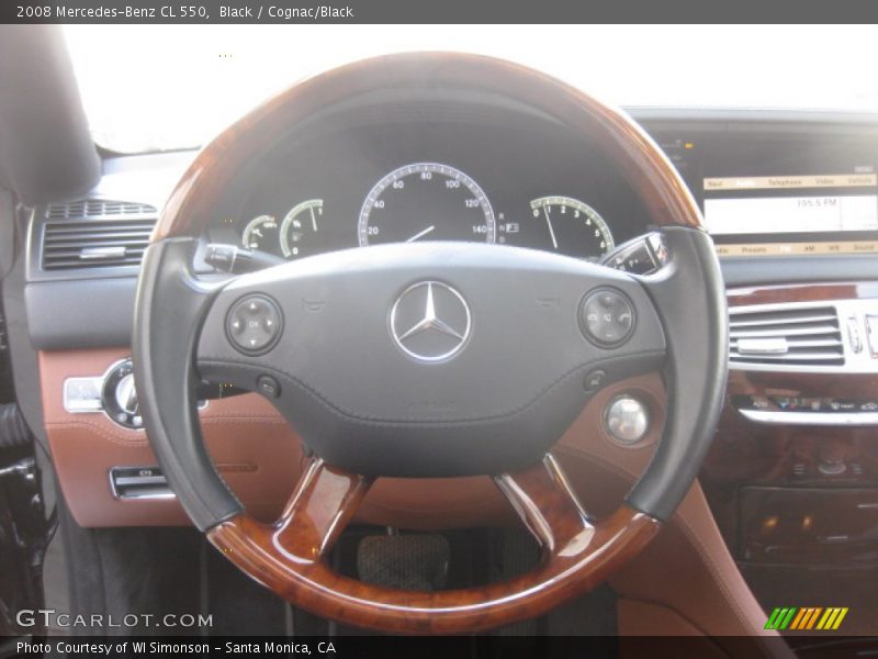 Black / Cognac/Black 2008 Mercedes-Benz CL 550
