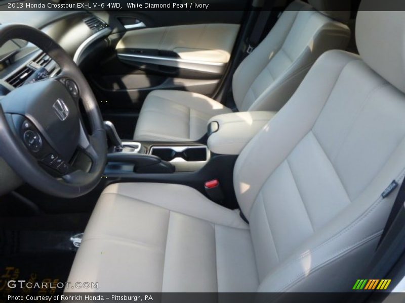 White Diamond Pearl / Ivory 2013 Honda Crosstour EX-L V-6 4WD