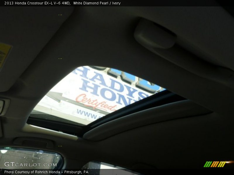 White Diamond Pearl / Ivory 2013 Honda Crosstour EX-L V-6 4WD