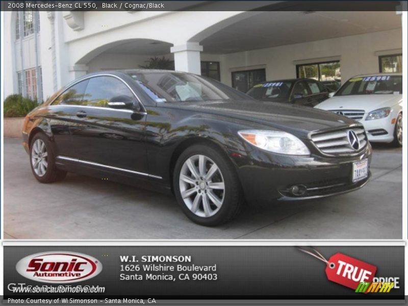 Black / Cognac/Black 2008 Mercedes-Benz CL 550