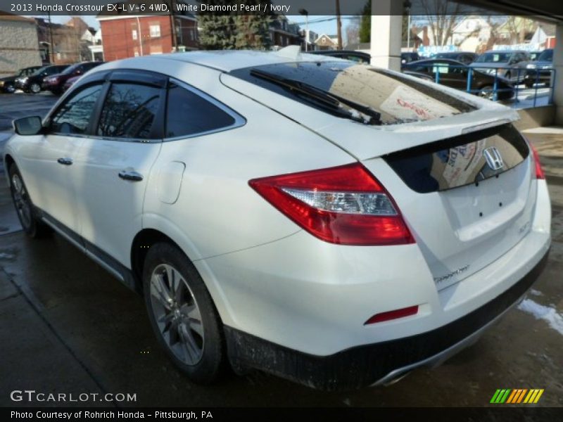 White Diamond Pearl / Ivory 2013 Honda Crosstour EX-L V-6 4WD