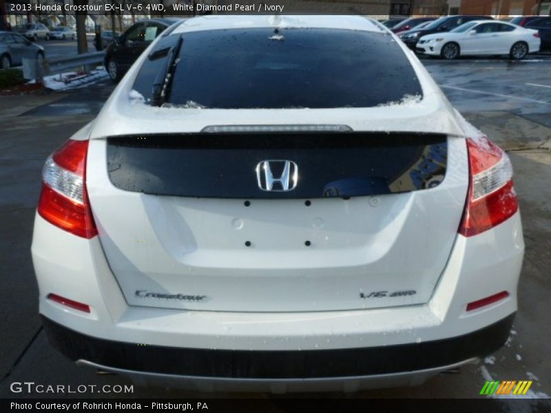 White Diamond Pearl / Ivory 2013 Honda Crosstour EX-L V-6 4WD