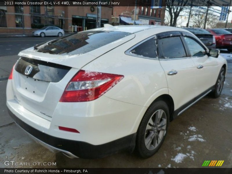 White Diamond Pearl / Ivory 2013 Honda Crosstour EX-L V-6 4WD