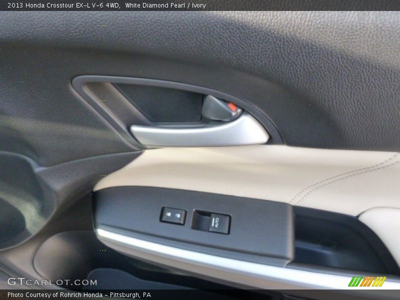 White Diamond Pearl / Ivory 2013 Honda Crosstour EX-L V-6 4WD
