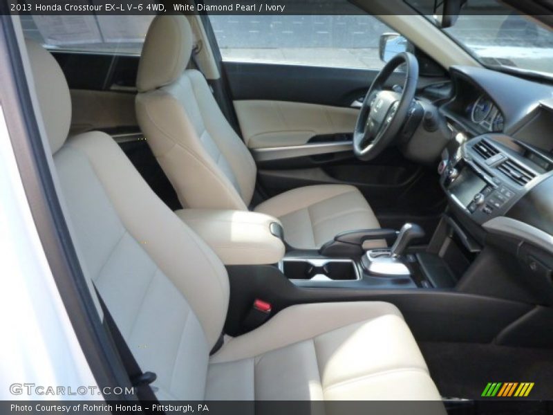 White Diamond Pearl / Ivory 2013 Honda Crosstour EX-L V-6 4WD