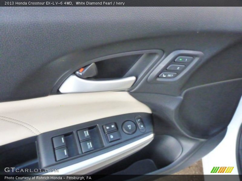 White Diamond Pearl / Ivory 2013 Honda Crosstour EX-L V-6 4WD