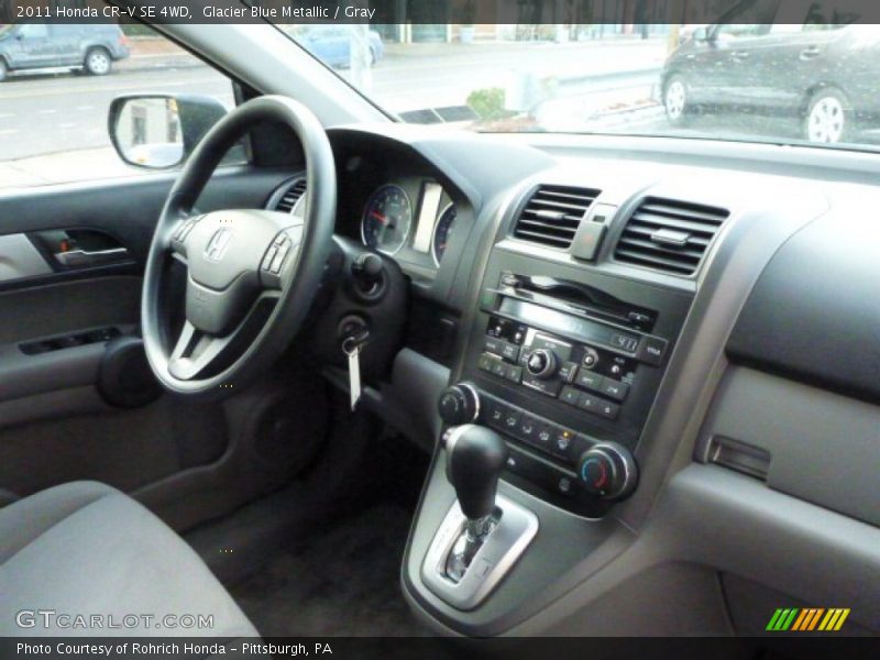 Glacier Blue Metallic / Gray 2011 Honda CR-V SE 4WD