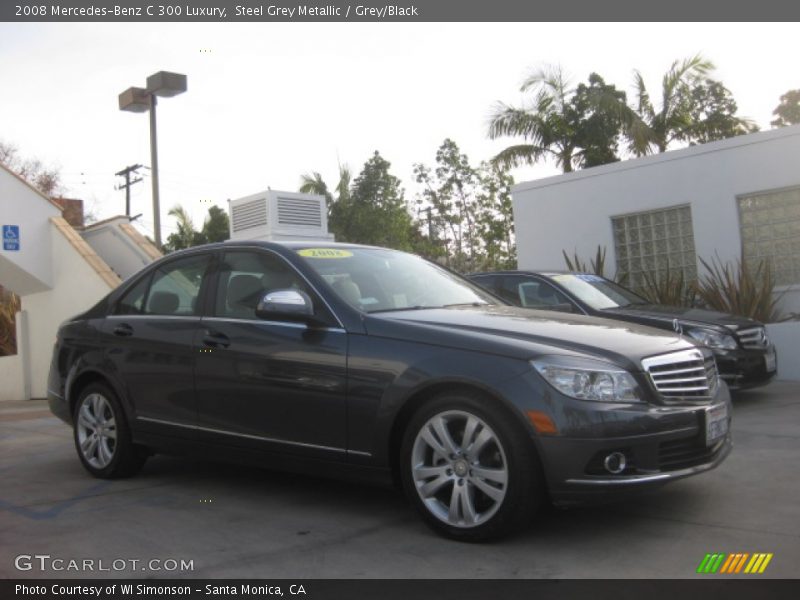 Steel Grey Metallic / Grey/Black 2008 Mercedes-Benz C 300 Luxury