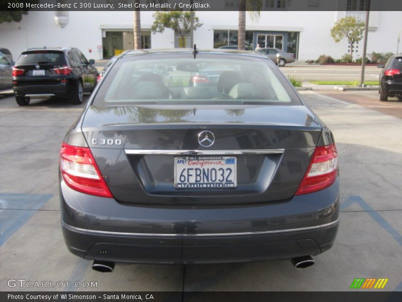 Steel Grey Metallic / Grey/Black 2008 Mercedes-Benz C 300 Luxury