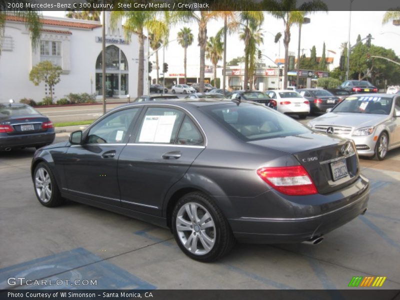 Steel Grey Metallic / Grey/Black 2008 Mercedes-Benz C 300 Luxury