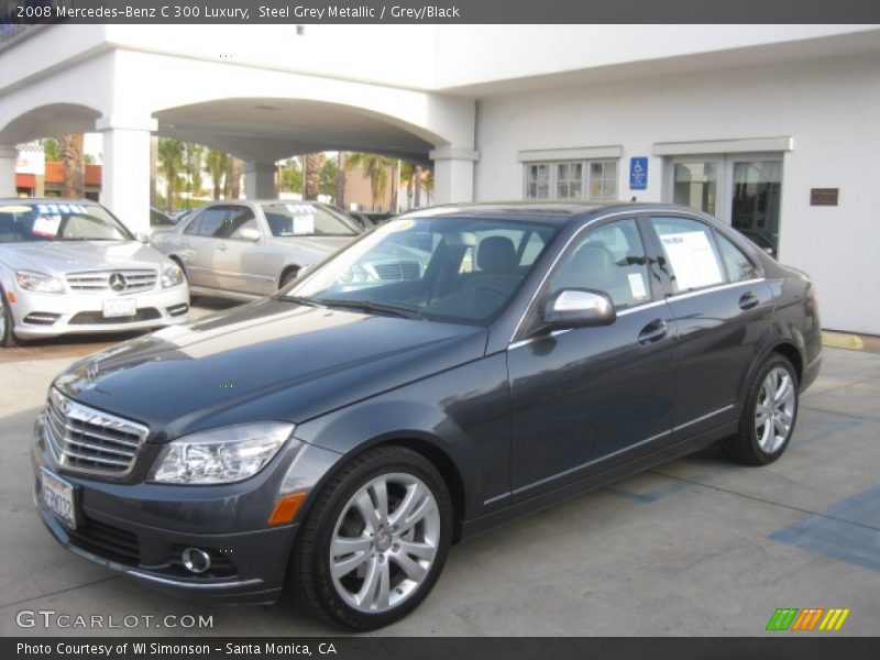 Steel Grey Metallic / Grey/Black 2008 Mercedes-Benz C 300 Luxury