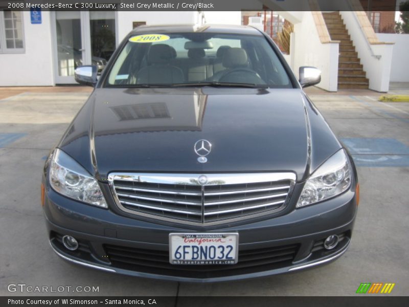 Steel Grey Metallic / Grey/Black 2008 Mercedes-Benz C 300 Luxury