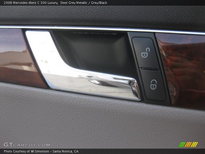 Steel Grey Metallic / Grey/Black 2008 Mercedes-Benz C 300 Luxury