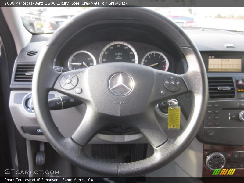 Steel Grey Metallic / Grey/Black 2008 Mercedes-Benz C 300 Luxury