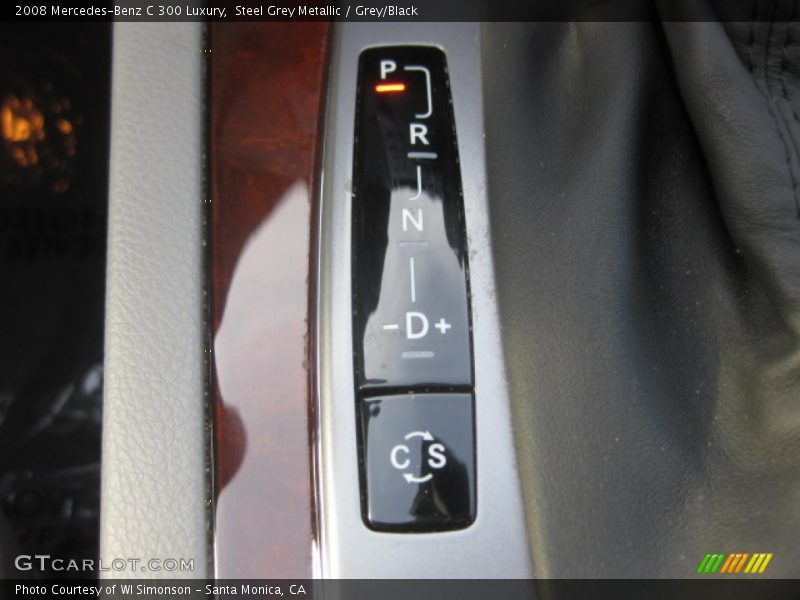 Steel Grey Metallic / Grey/Black 2008 Mercedes-Benz C 300 Luxury