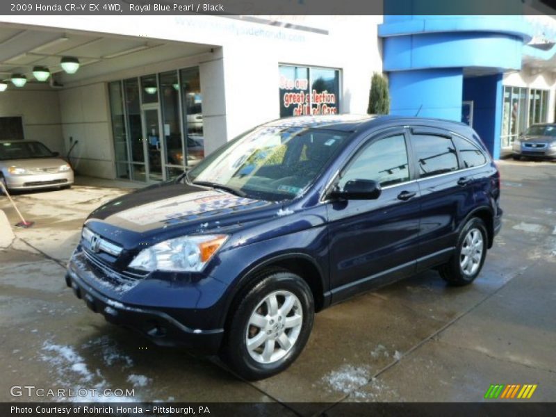 Royal Blue Pearl / Black 2009 Honda CR-V EX 4WD