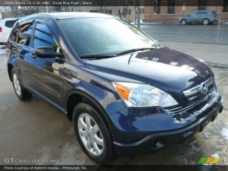 Royal Blue Pearl / Black 2009 Honda CR-V EX 4WD