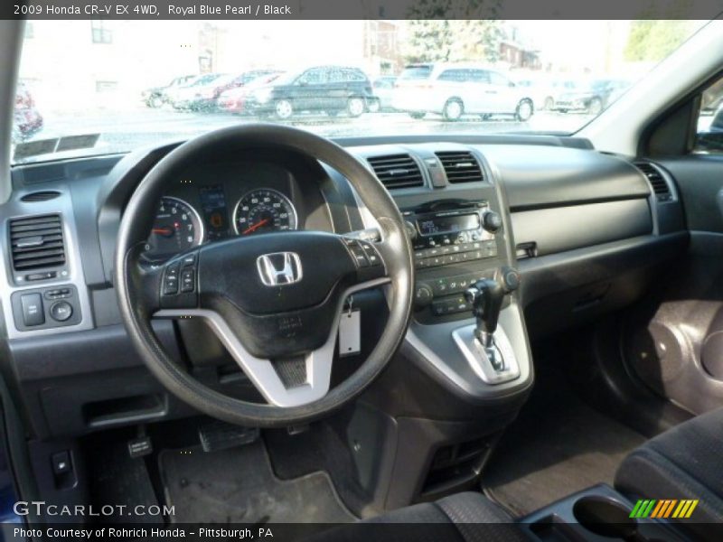 Royal Blue Pearl / Black 2009 Honda CR-V EX 4WD