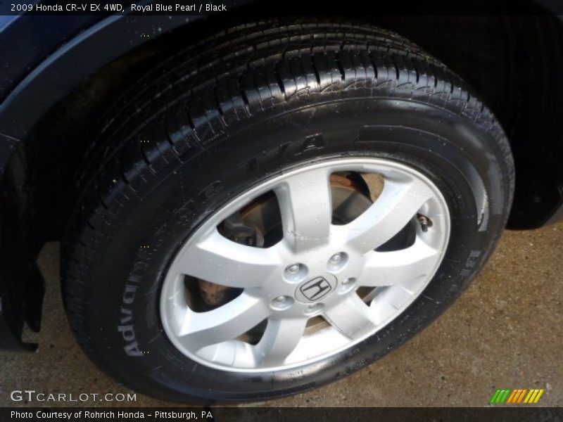 Royal Blue Pearl / Black 2009 Honda CR-V EX 4WD