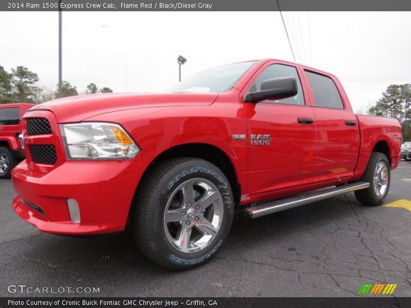 Flame Red / Black/Diesel Gray 2014 Ram 1500 Express Crew Cab