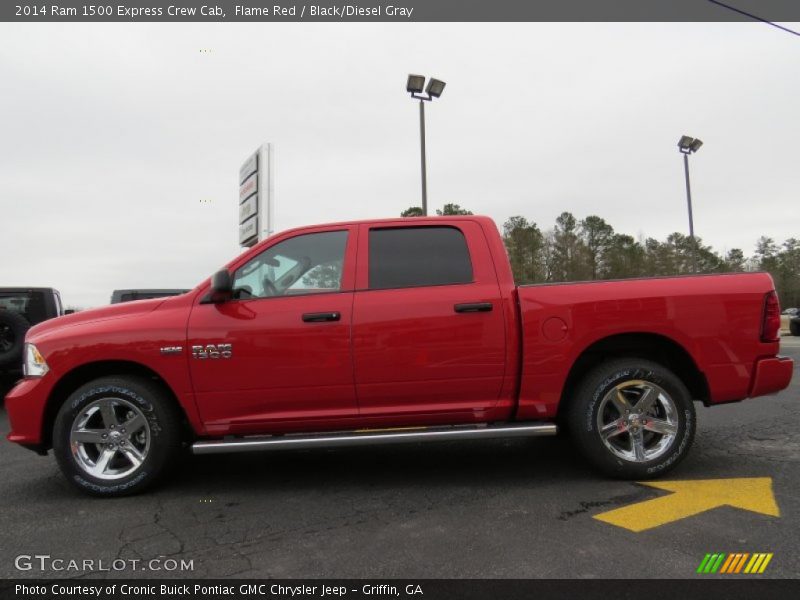 Flame Red / Black/Diesel Gray 2014 Ram 1500 Express Crew Cab