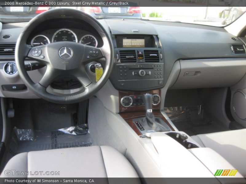 Steel Grey Metallic / Grey/Black 2008 Mercedes-Benz C 300 Luxury