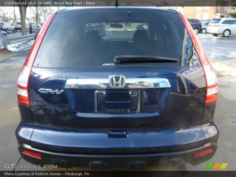 Royal Blue Pearl / Black 2009 Honda CR-V EX 4WD