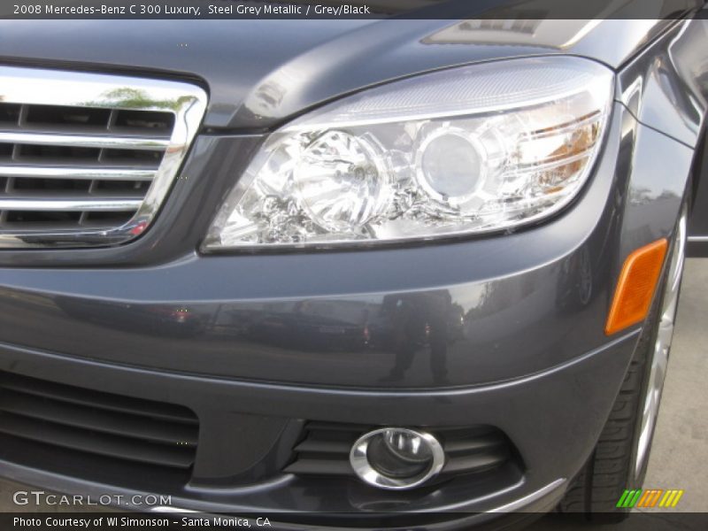 Steel Grey Metallic / Grey/Black 2008 Mercedes-Benz C 300 Luxury