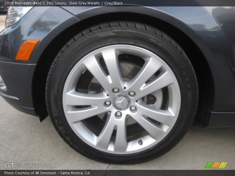 Steel Grey Metallic / Grey/Black 2008 Mercedes-Benz C 300 Luxury
