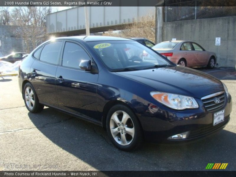 Regatta Blue Metallic / Gray 2008 Hyundai Elantra GLS Sedan