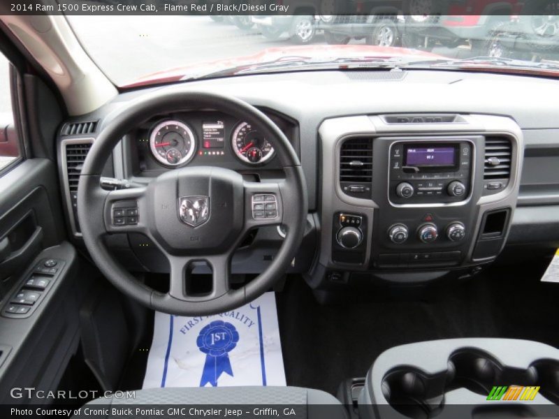 Flame Red / Black/Diesel Gray 2014 Ram 1500 Express Crew Cab