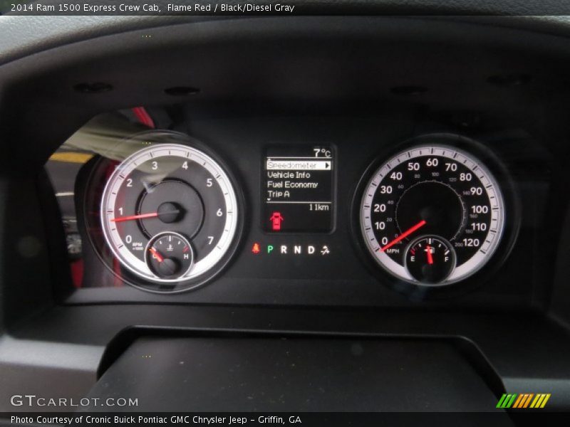 Flame Red / Black/Diesel Gray 2014 Ram 1500 Express Crew Cab
