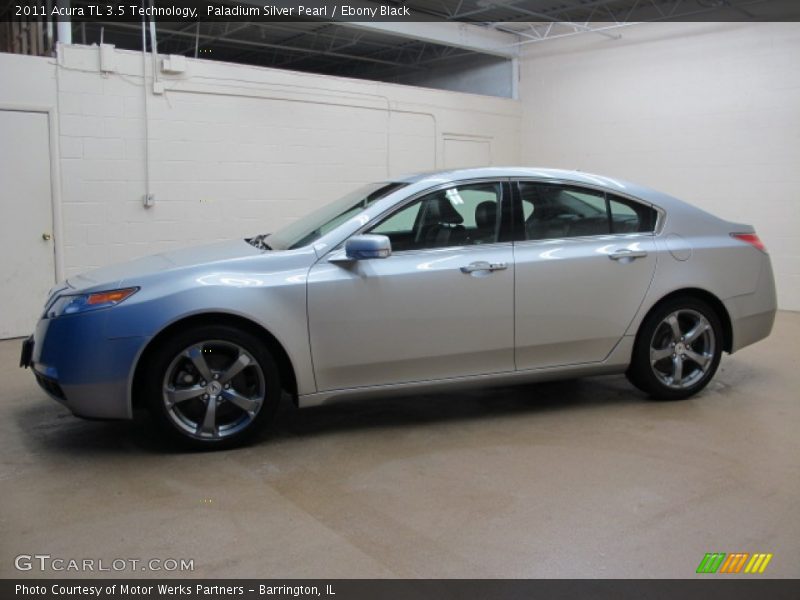 Paladium Silver Pearl / Ebony Black 2011 Acura TL 3.5 Technology