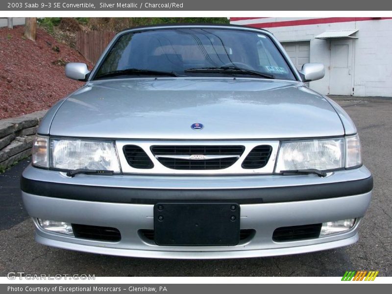 Silver Metallic / Charcoal/Red 2003 Saab 9-3 SE Convertible