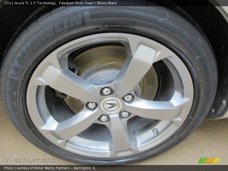 Paladium Silver Pearl / Ebony Black 2011 Acura TL 3.5 Technology