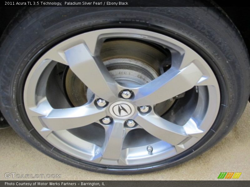Paladium Silver Pearl / Ebony Black 2011 Acura TL 3.5 Technology