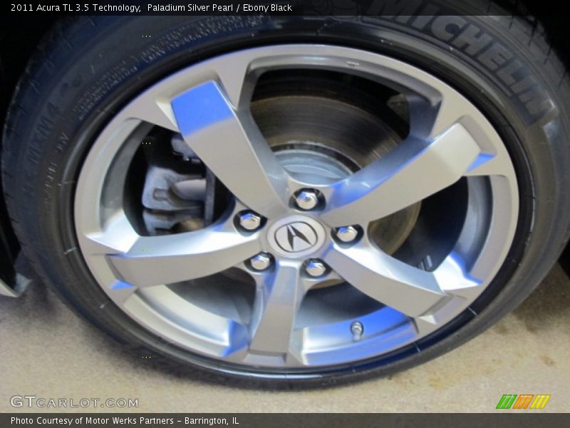 Paladium Silver Pearl / Ebony Black 2011 Acura TL 3.5 Technology