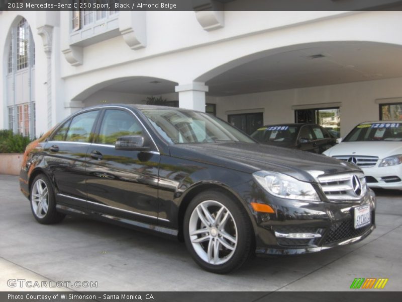 Black / Almond Beige 2013 Mercedes-Benz C 250 Sport