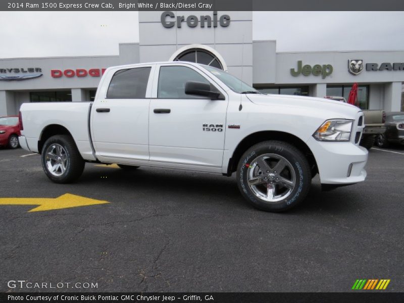 Bright White / Black/Diesel Gray 2014 Ram 1500 Express Crew Cab
