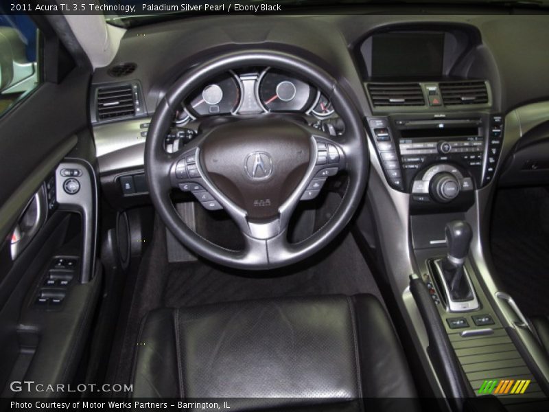 Paladium Silver Pearl / Ebony Black 2011 Acura TL 3.5 Technology