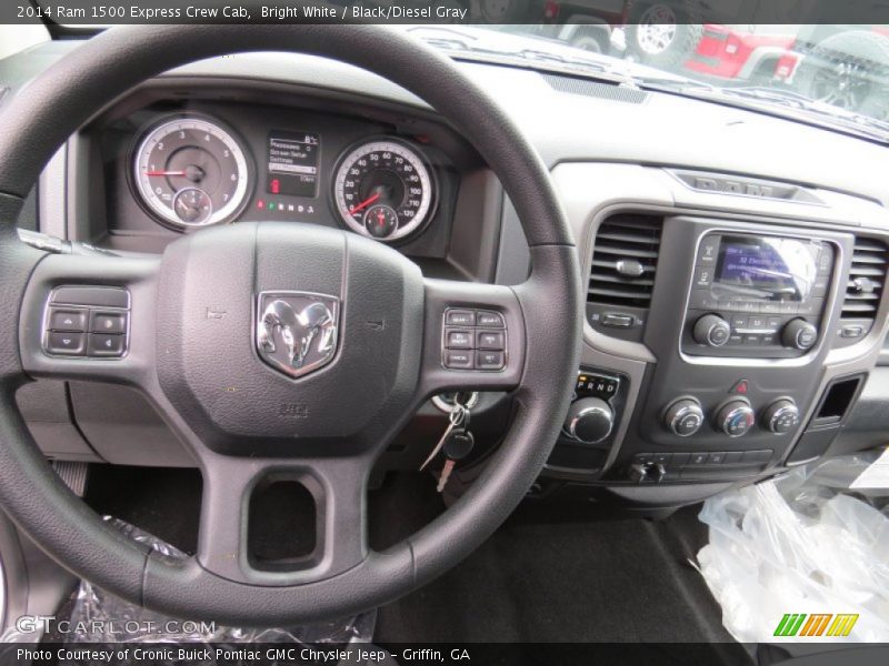 Bright White / Black/Diesel Gray 2014 Ram 1500 Express Crew Cab