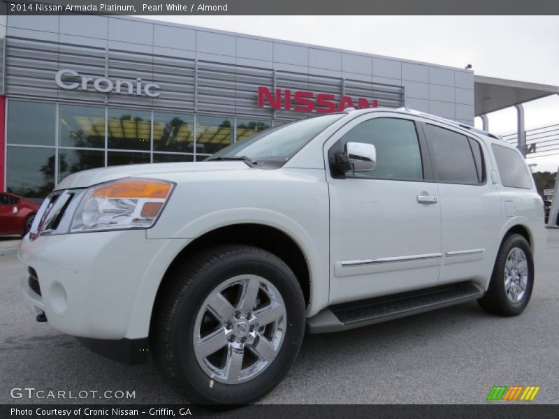 Pearl White / Almond 2014 Nissan Armada Platinum