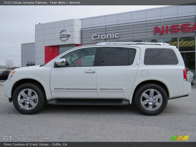Pearl White / Almond 2014 Nissan Armada Platinum