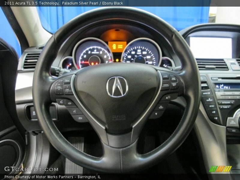 Paladium Silver Pearl / Ebony Black 2011 Acura TL 3.5 Technology