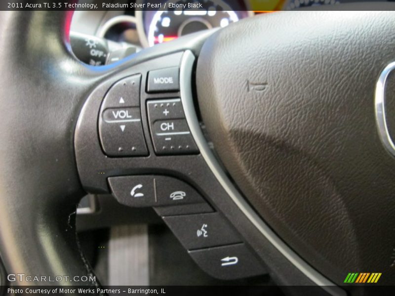 Paladium Silver Pearl / Ebony Black 2011 Acura TL 3.5 Technology